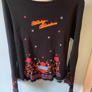 Harley-Davidson Black Top with Orange Logo